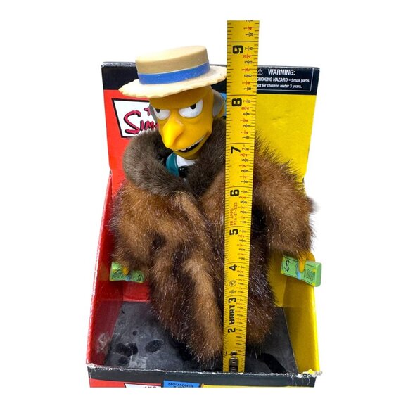 The Simpsons Mr. Burns Collectible Animated Singing Figure Fur Coat & Money NEW - Picture 6 of 6